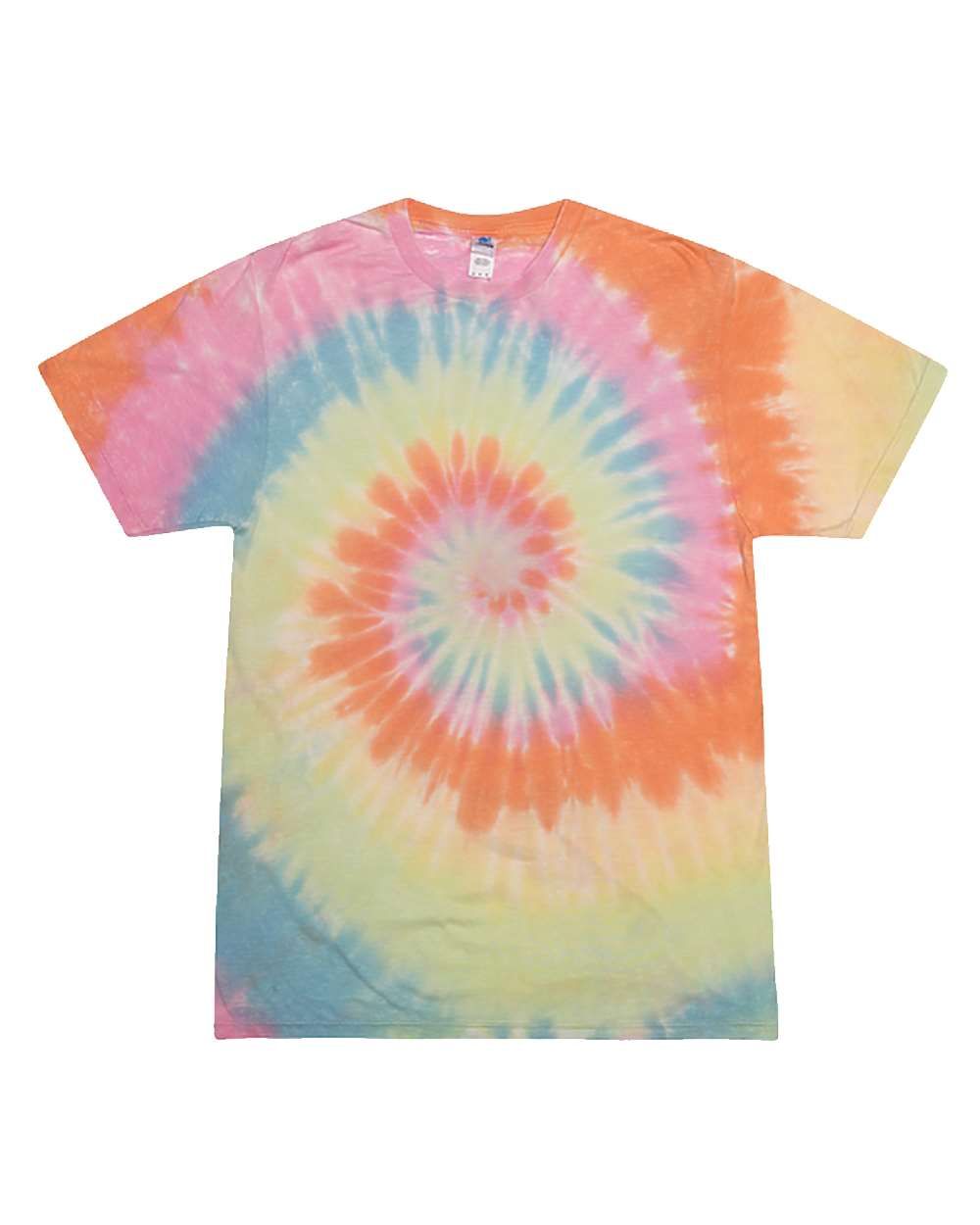 Tie Dye Adult Burnout Festival TShirt in Pastel