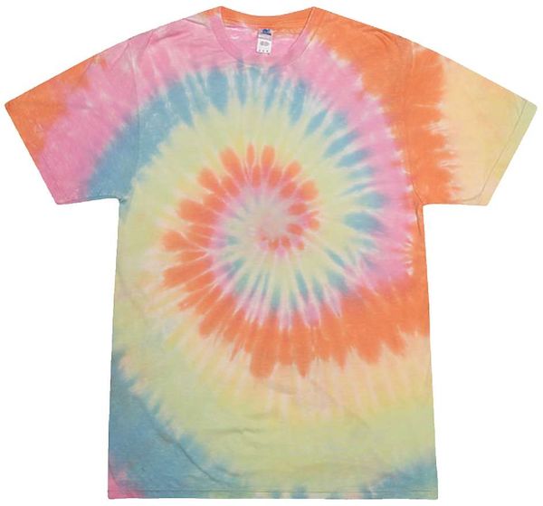 An image of a Custom Tie Dye Adult Burnout Festival TShirt in Pastel!