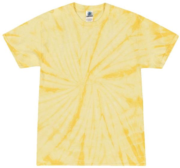 An image of a Custom Tie Dye Adult Cotton T Shirt in Spider Dandelion!