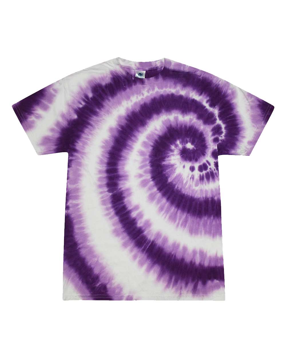 Tie Dye Adult Cotton T Shirt in Swirl Purple