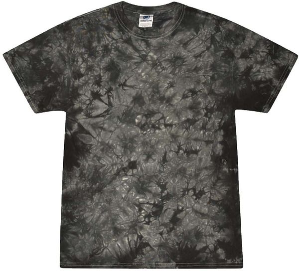 Am image of a Custom Tie Dye Crystal Wash TShirt in Crystal Black!