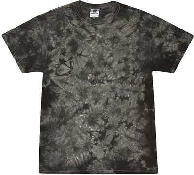 Am image of a Custom Tie Dye Crystal Wash TShirt in Crystal Black!