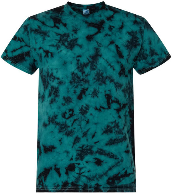An image of a Custom Tie Dye Crystal Wash TShirt in Crystal Jade!