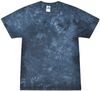 Am image of a Custom Tie Dye Crystal Wash TShirt in Crystal Navy!