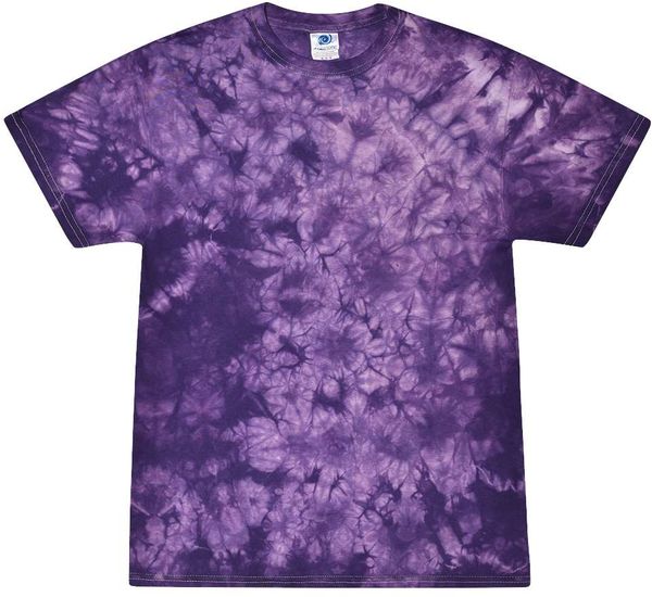 Am image of a Custom Tie Dye Crystal Wash TShirt in Crystal Purple!