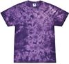Am image of a Custom Tie Dye Crystal Wash TShirt in Crystal Purple!