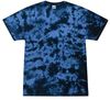 Am image of a Custom Tie Dye Crystal Wash TShirt in Cryst Columbia Navy!