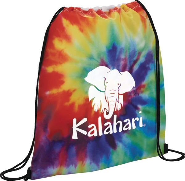 An image of a Custom Tie Dye Drawstring Bag!