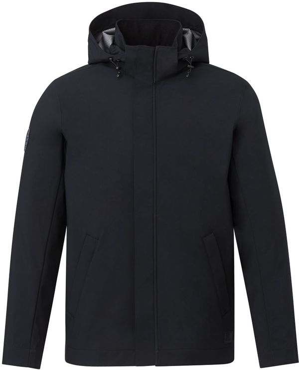 Am image of a Custom Roots73 Mens Napanee Eco Softshell Jacket in Black!