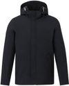 Am image of a Custom Roots73 Mens Napanee Eco Softshell Jacket in Black!