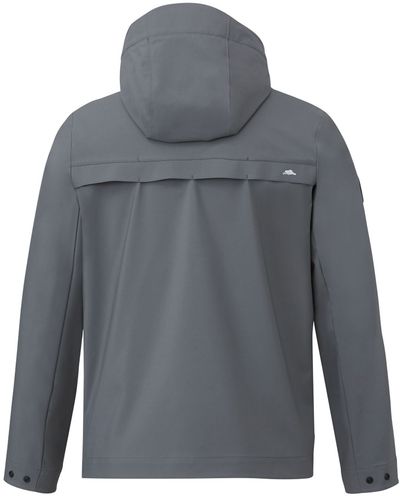 Am image of a Custom Roots73 Mens Napanee Eco Softshell Jacket in Charcoal!