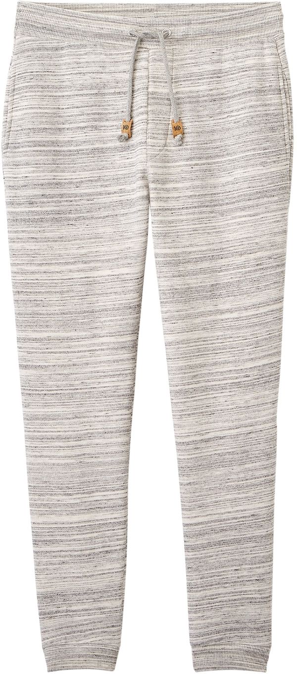 Am image of a Custom Tentree Mens Atlas Sweatpant in Hi Rise Grey Space Dye!