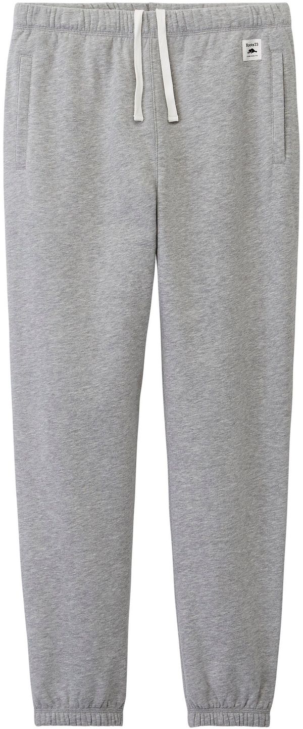Am image of a Custom Roots73 Mens PaddleCreek Fleece Pants in Grey Mix!