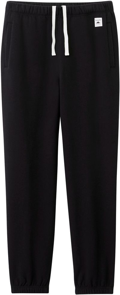 Am image of a Custom Roots73 Mens PaddleCreek Fleece Pants in Black!