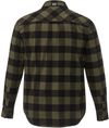 Am image of a Custom Roots73 Mens Spruce Lake Long Sleeve Shirt in Loden/Black!