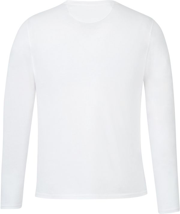 Am image of a Custom Tentree Mens Organic Cotton Long Sleeve Tee in White!