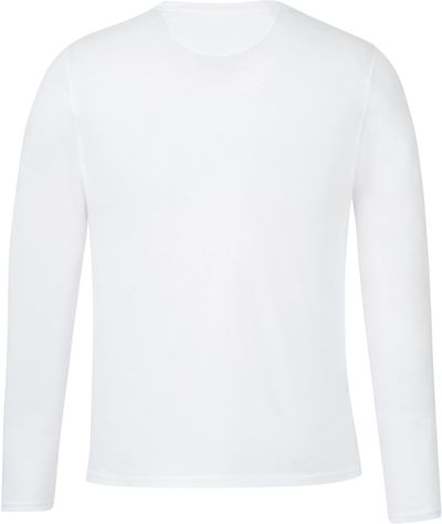 Am image of a Custom Tentree Mens Organic Cotton Long Sleeve Tee in White!