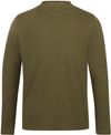 Am image of a Custom Tentree Mens Organic Cotton Long Sleeve Tee in Olive Night Green!