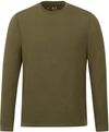 Am image of a Custom Tentree Mens Organic Cotton Long Sleeve Tee in Olive Night Green!