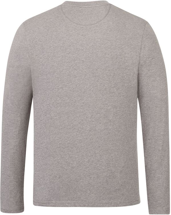 Am image of a Custom Tentree Mens Organic Cotton Long Sleeve Tee in Heather Grey!