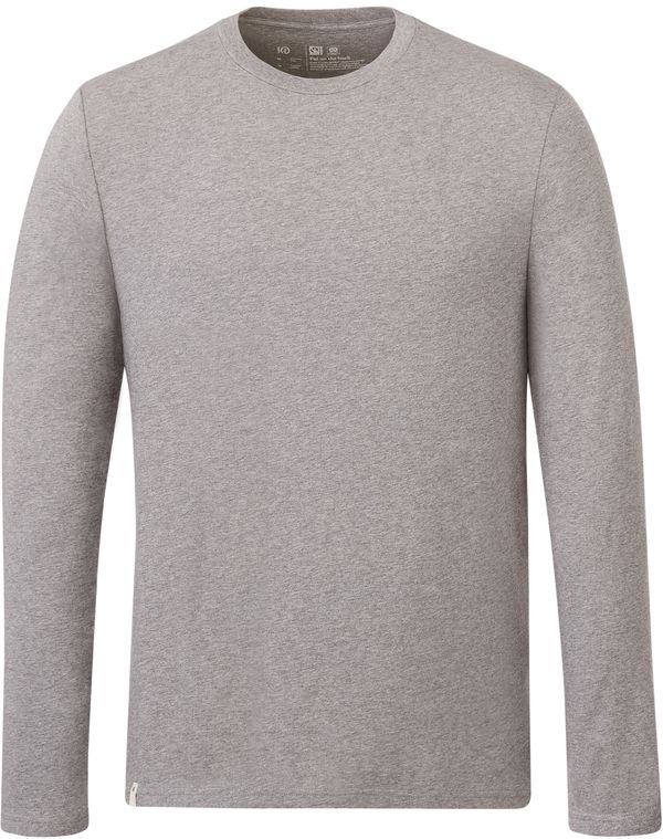 Am image of a Custom Tentree Mens Organic Cotton Long Sleeve Tee in Heather Grey!