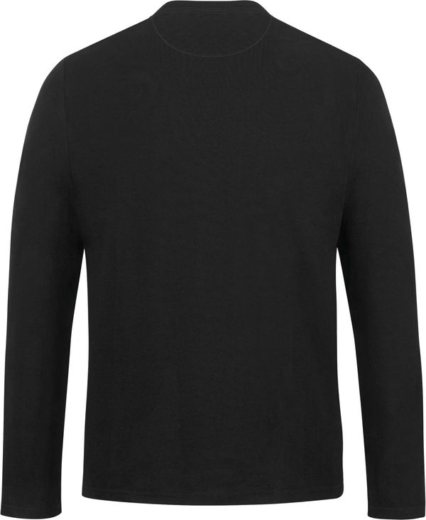 Am image of a Custom Tentree Mens Organic Cotton Long Sleeve Tee in Meteorite Black!
