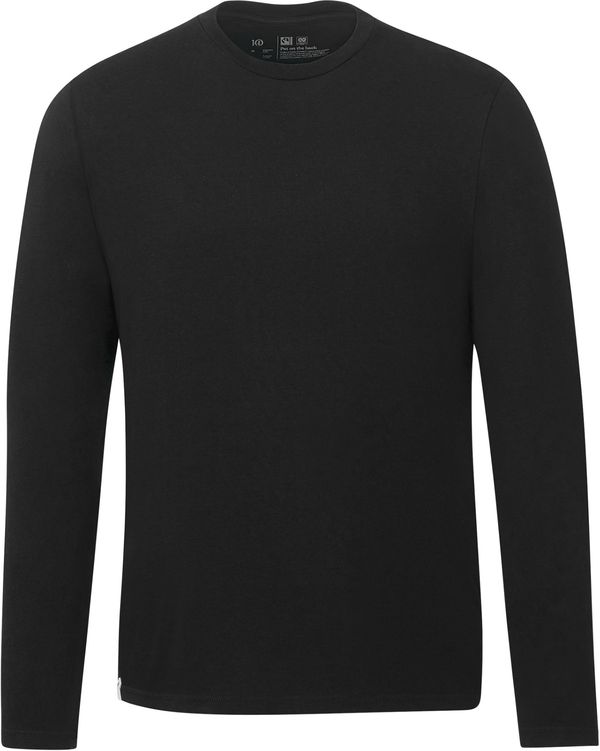 Am image of a Custom Tentree Mens Organic Cotton Long Sleeve Tee in Meteorite Black!