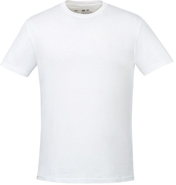 Am image of a Custom Tentree Organic Cotton Short Sleeve Tee in White!