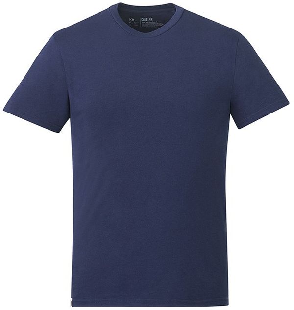 Am image of a Custom Tentree Organic Cotton Short Sleeve Tee in Dress Blue!