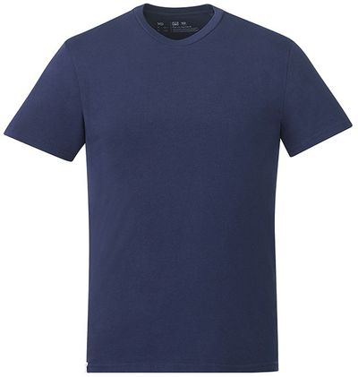 Am image of a Custom Tentree Organic Cotton Short Sleeve Tee in Dress Blue!