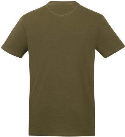 Am image of a Custom Tentree Organic Cotton Short Sleeve Tee in Olive Night Green!