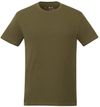 Am image of a Custom Tentree Organic Cotton Short Sleeve Tee in Olive Night Green!