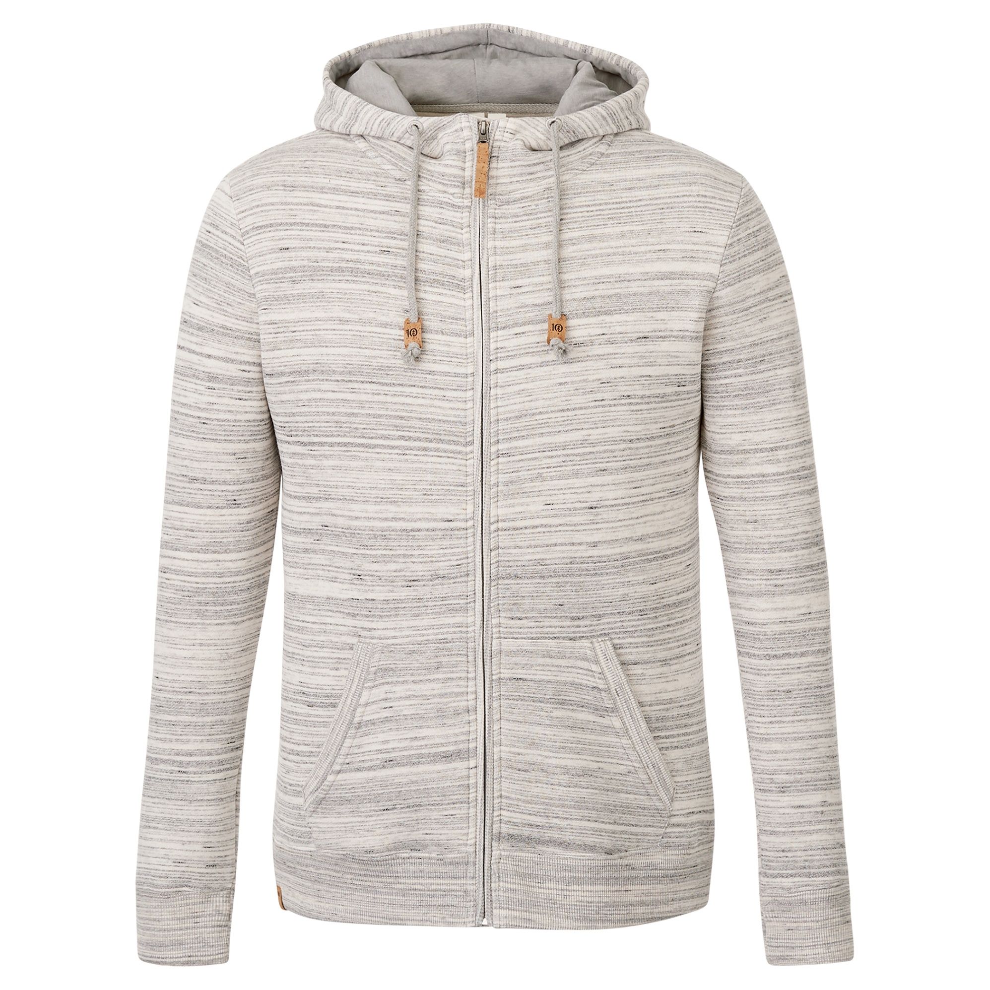 Tentree Space Dye Zip Hoodie in Hi Rise Grey Space Dye