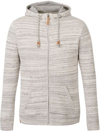 Am image of a Custom Tentree Space Dye Zip Hoodie in Hi Rise Grey Space Dye!