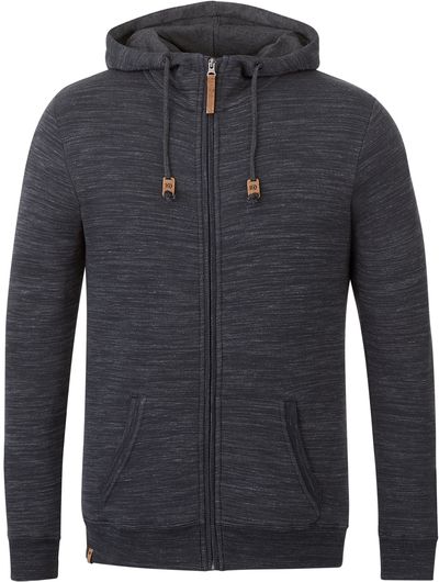 Am image of a Custom Tentree Space Dye Zip Hoodie in Meteorite Black Space Dye!