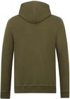 Am image of a Custom Tentree Mens Organic Cotton Zip Hoodie in Olive Night Green!