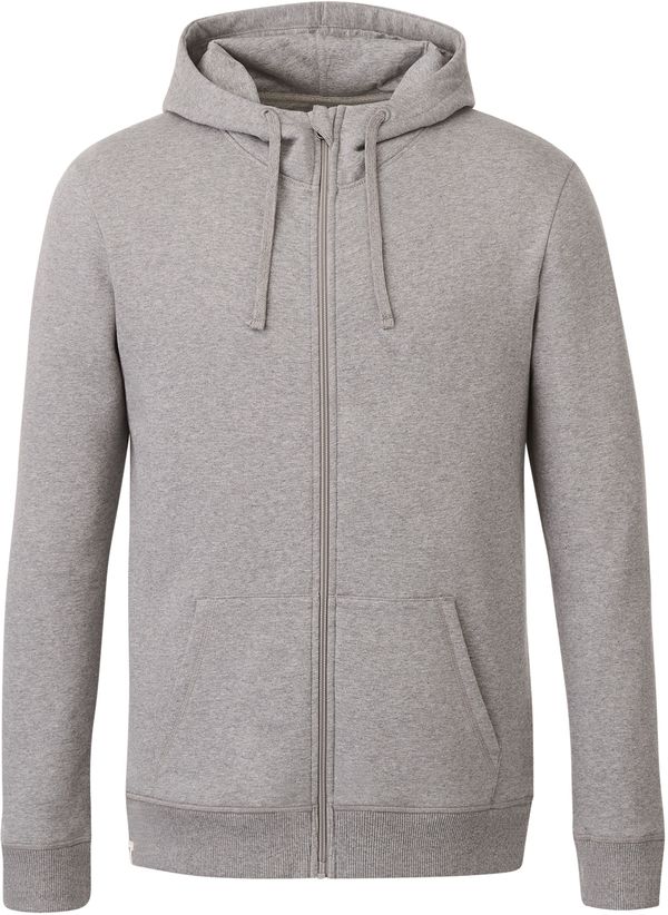 Am image of a Custom Tentree Mens Organic Cotton Zip Hoodie in Heather Grey!