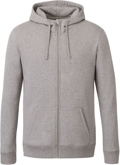 Am image of a Custom Tentree Mens Organic Cotton Zip Hoodie in Heather Grey!