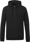 Am image of a Custom Tentree Mens Organic Cotton Zip Hoodie in Meteorite Black!