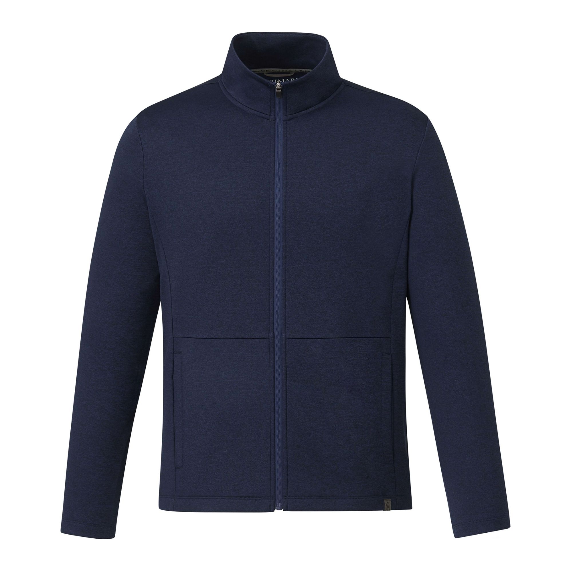 Trimark Mens Merritt Eco Knit Full Zip in Vintage Navy Heather