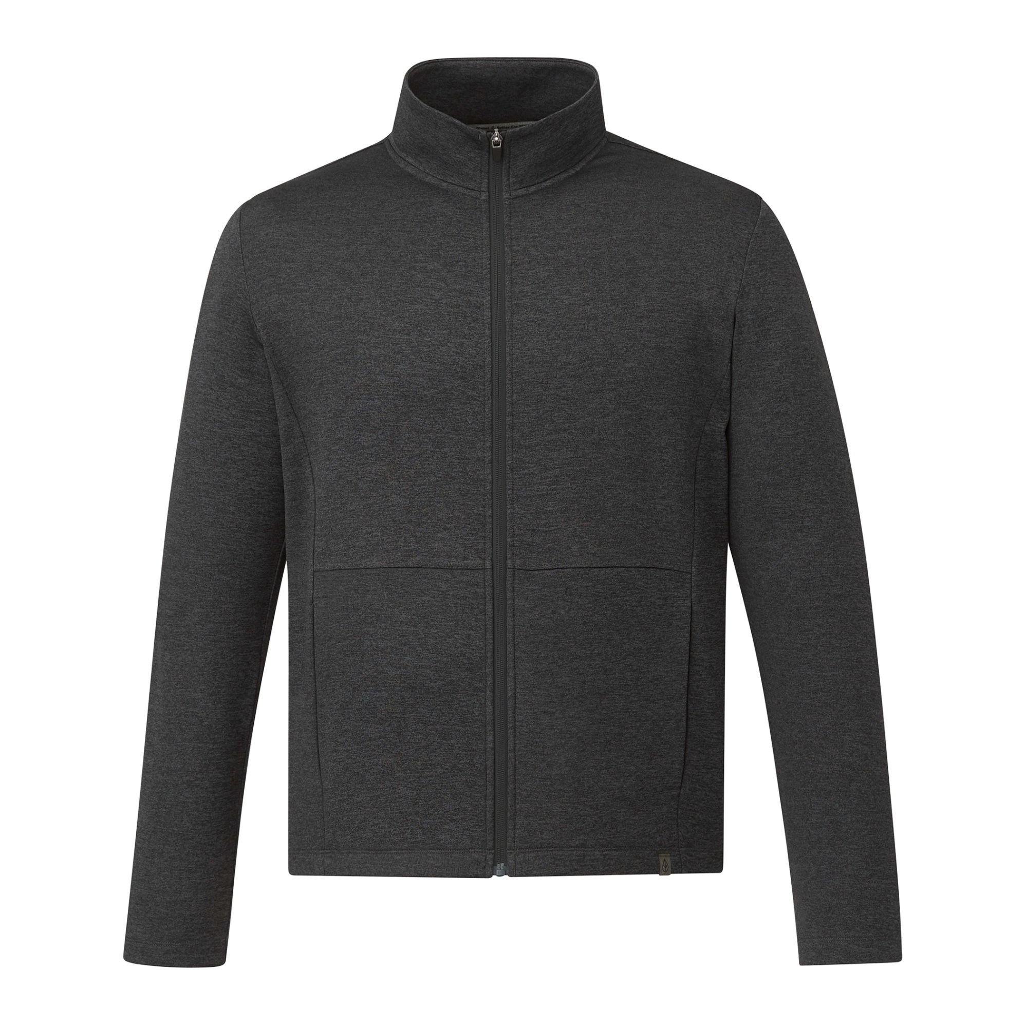 Trimark Mens Merritt Eco Knit Full Zip in Heather Dark Charcoal