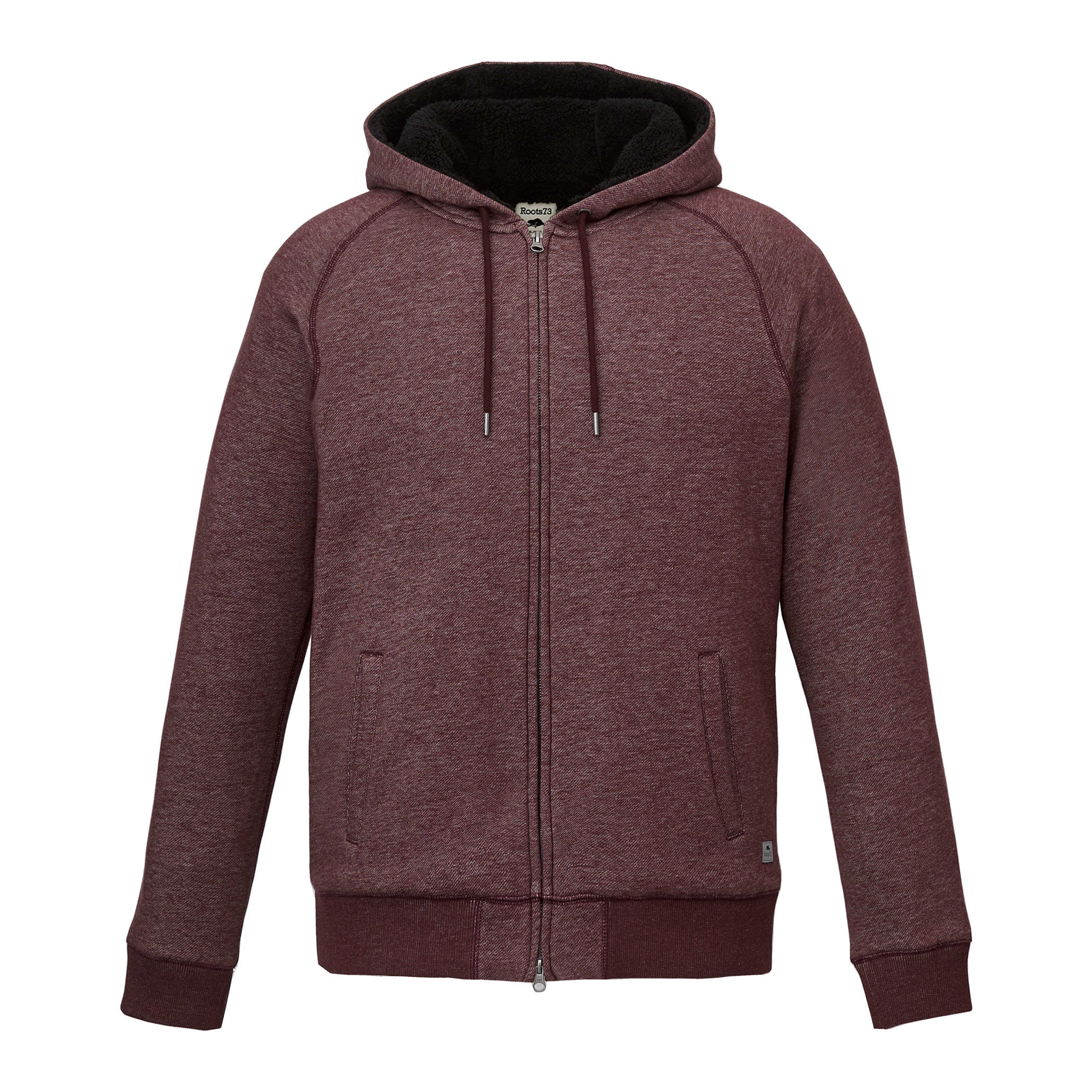 Roots73 Mens Copperbay Hoody in Burgundy Mix