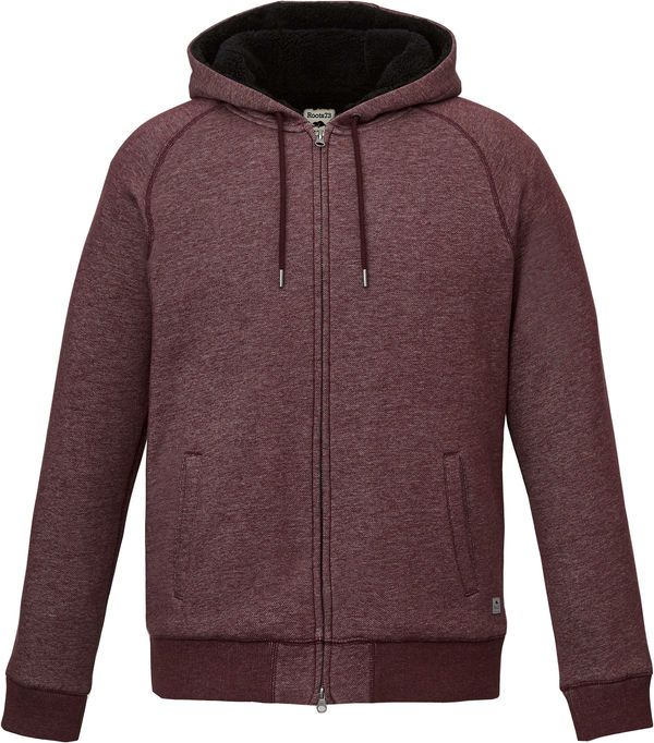 Am image of a Custom Roots73 Mens Copperbay Hoody in Burgundy Mix!