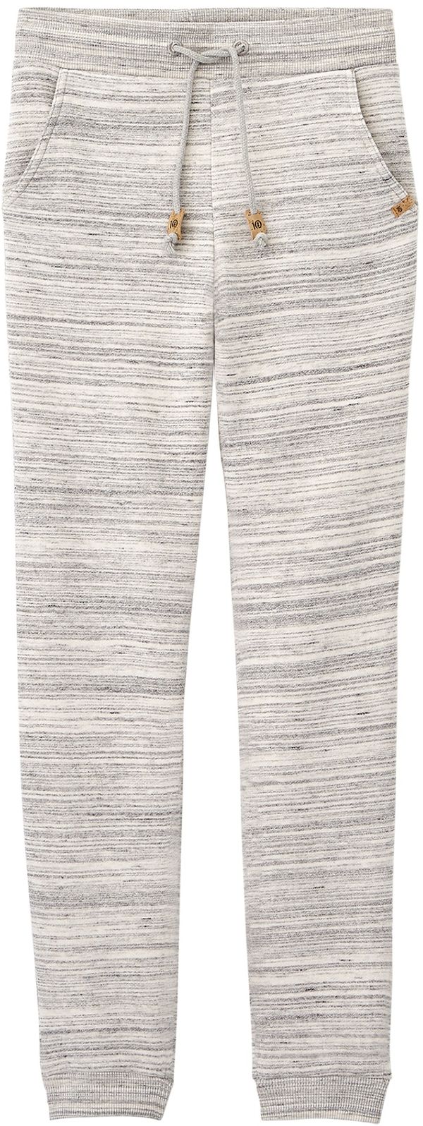 Am image of a Custom Tentree Womens Bamone Sweatpant in Hi Rise Grey Space Dye!