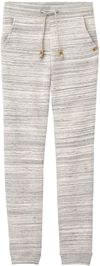 Am image of a Custom Tentree Womens Bamone Sweatpant in Hi Rise Grey Space Dye!
