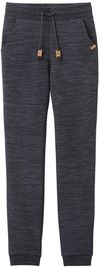 Am image of a Custom Tentree Womens Bamone Sweatpant in Meteorite Black Space Dye!