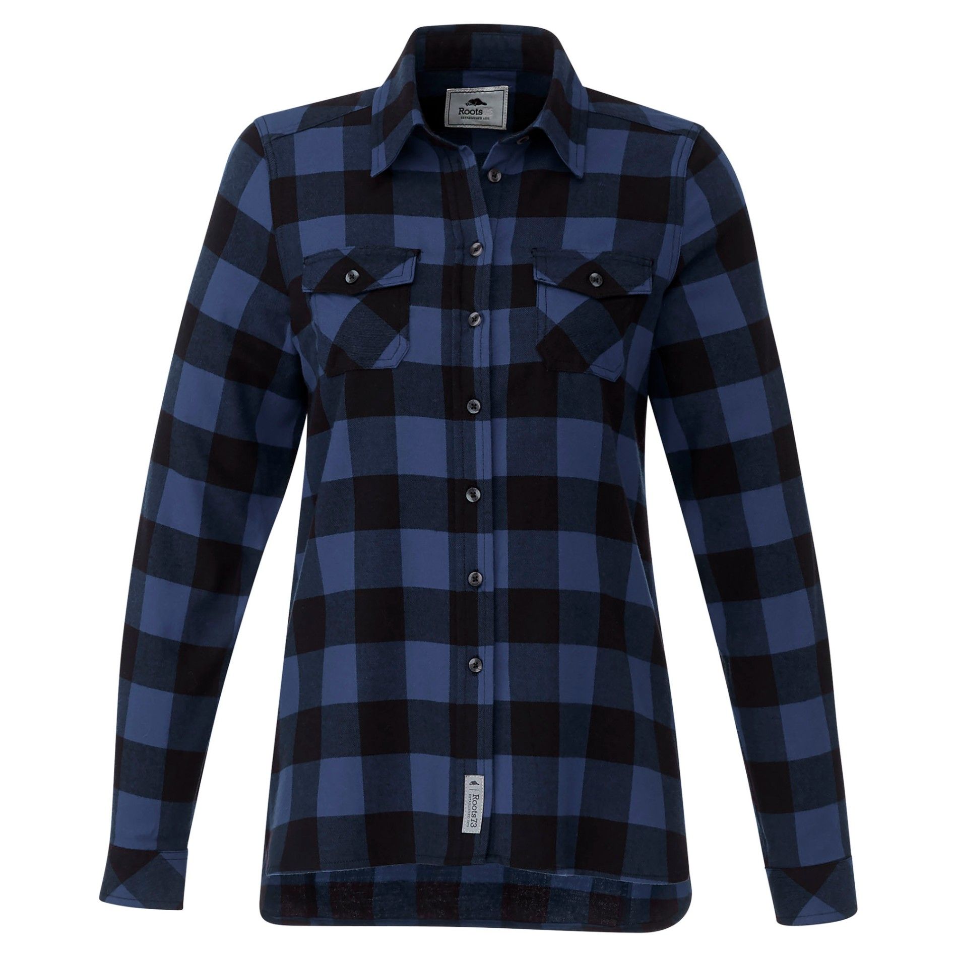Roots73 Womens Spruce Lake Long Sleeve Shirt in Indigo Blue