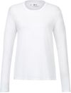 Am image of a Custom Tentree Womens Organic Cotton Long Sleeve Tee in White!