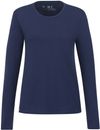 Am image of a Custom Tentree Womens Organic Cotton Long Sleeve Tee in Dress Blue!