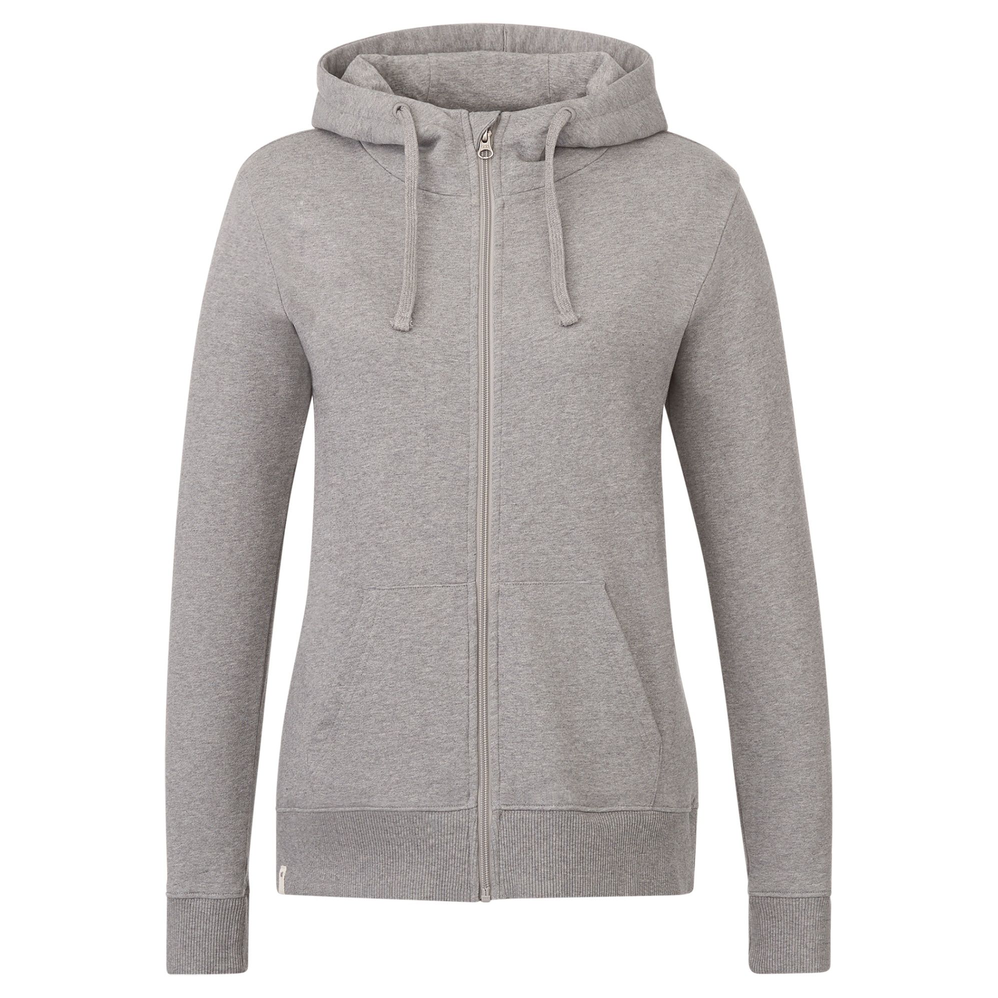 Tentree Womens Organic Cotton Zip Hoodie in Heather Grey